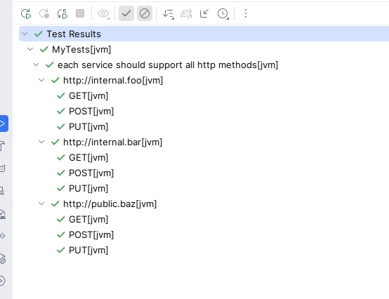 ejemplo de salida de prueba de datos